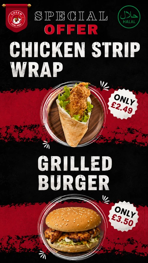 Cheam Peri Peri Special Offer Meal Deal 3